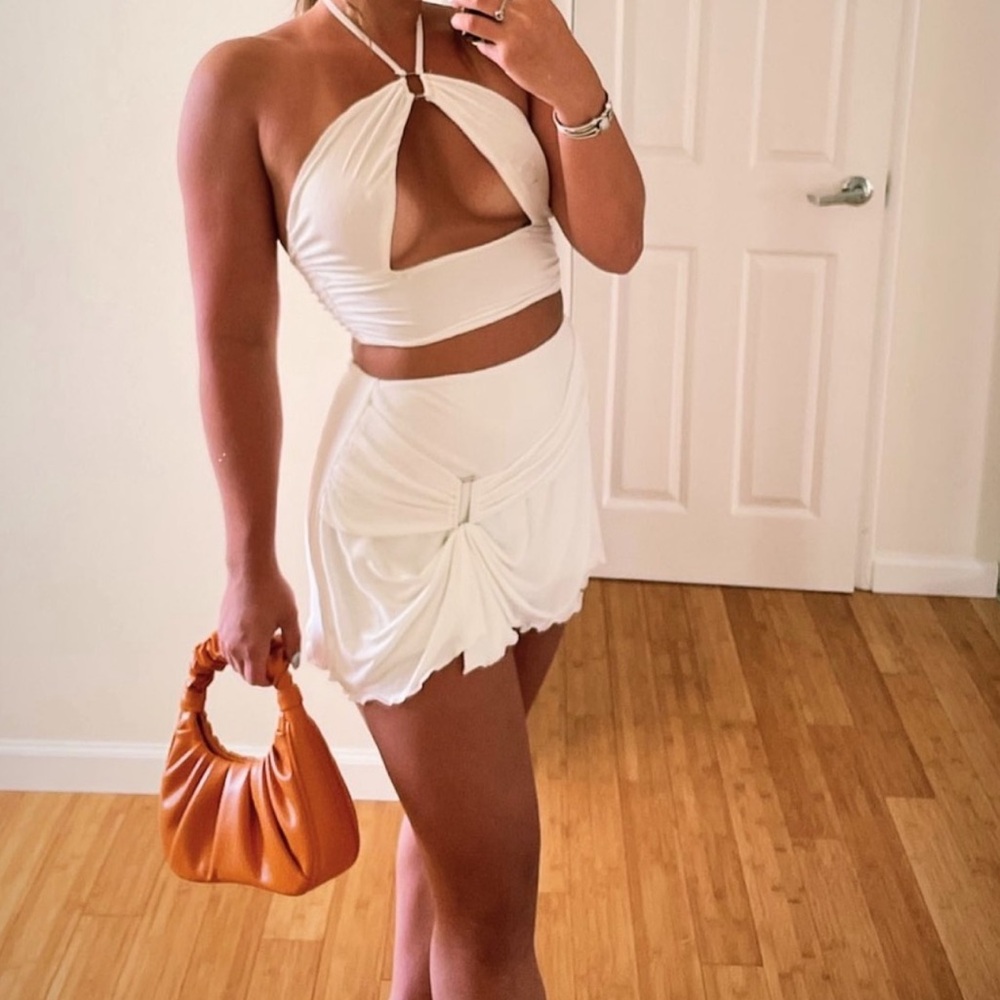 I.am.Gia white matching set Estelle skirt & crop top